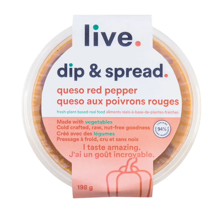 Live Organic Food Products Ltd - Queso Red Pepper Dip, 198 g