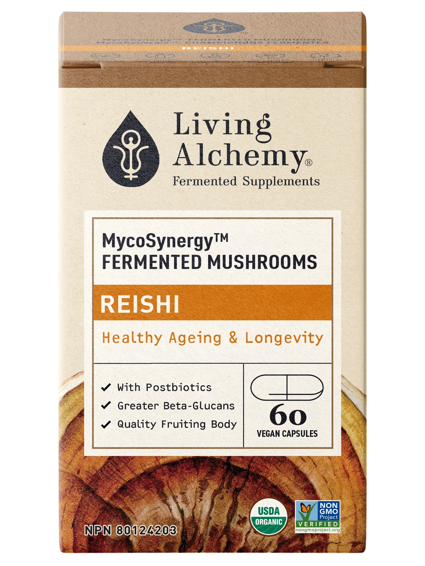 Living Alchemy - MycoSynergy Reishi, 60 Capsules