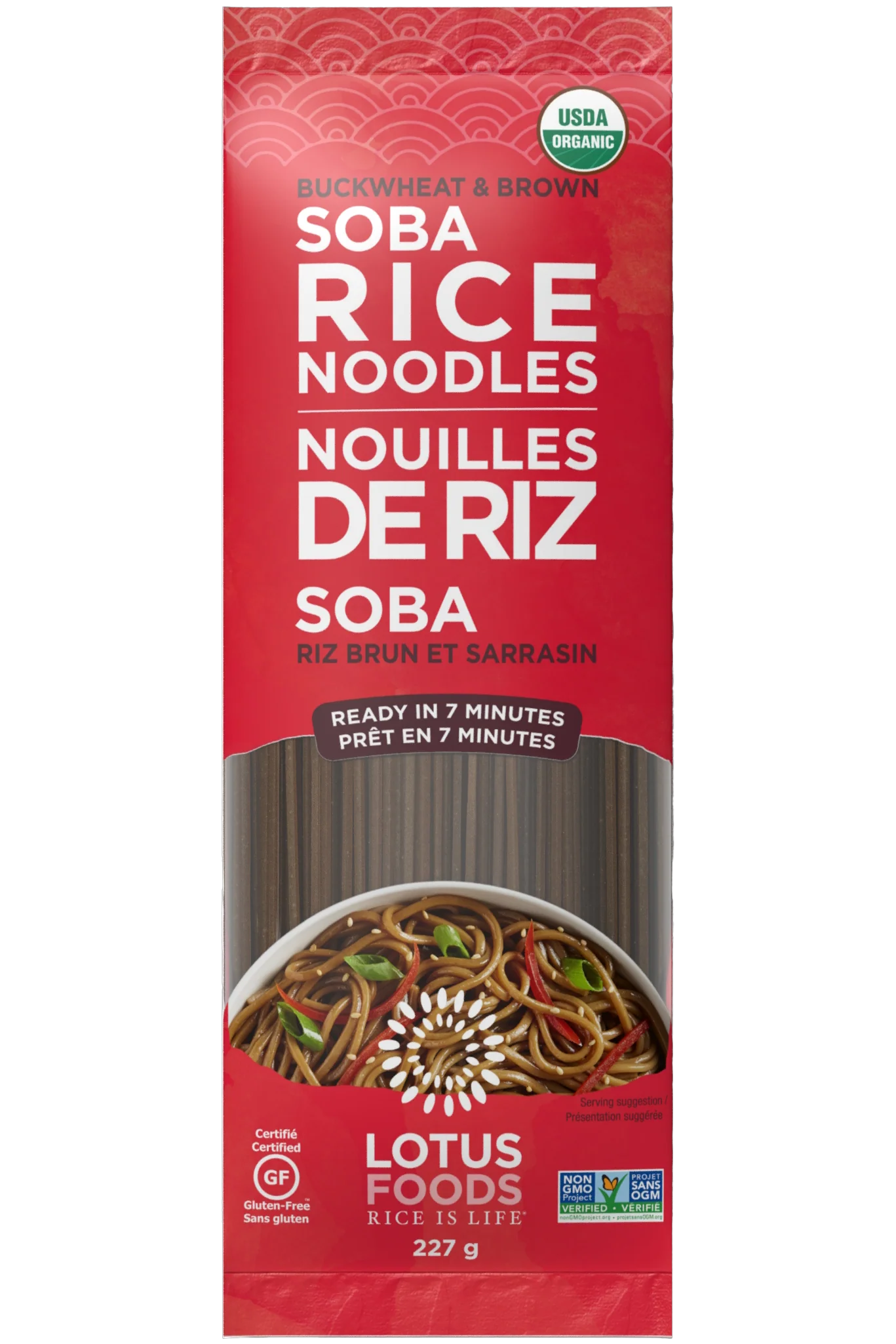 Lotus Rice - Buckwheat & Brown Rice Soba Noodles, 227 g