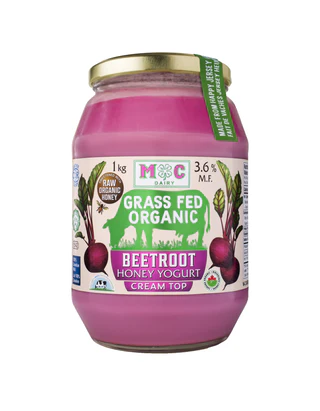 M-C Dairy - Grass Fed Organic Beetroot & Honey Yogurt , 1 kg
