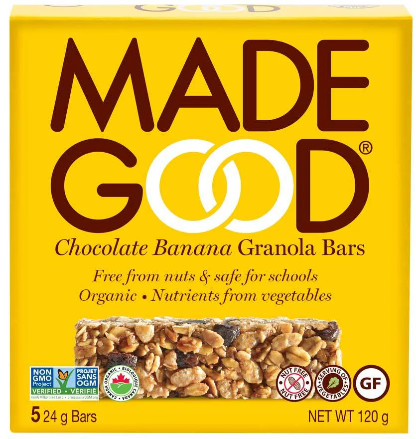 MadeGood - Granola Bar - Chocolate Banana, 5x24 g