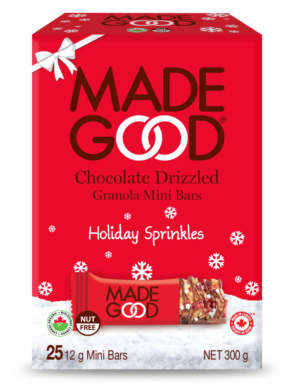 Made Good - Mini Granola Bar, Holiday Sprinkles, 25 x 12g