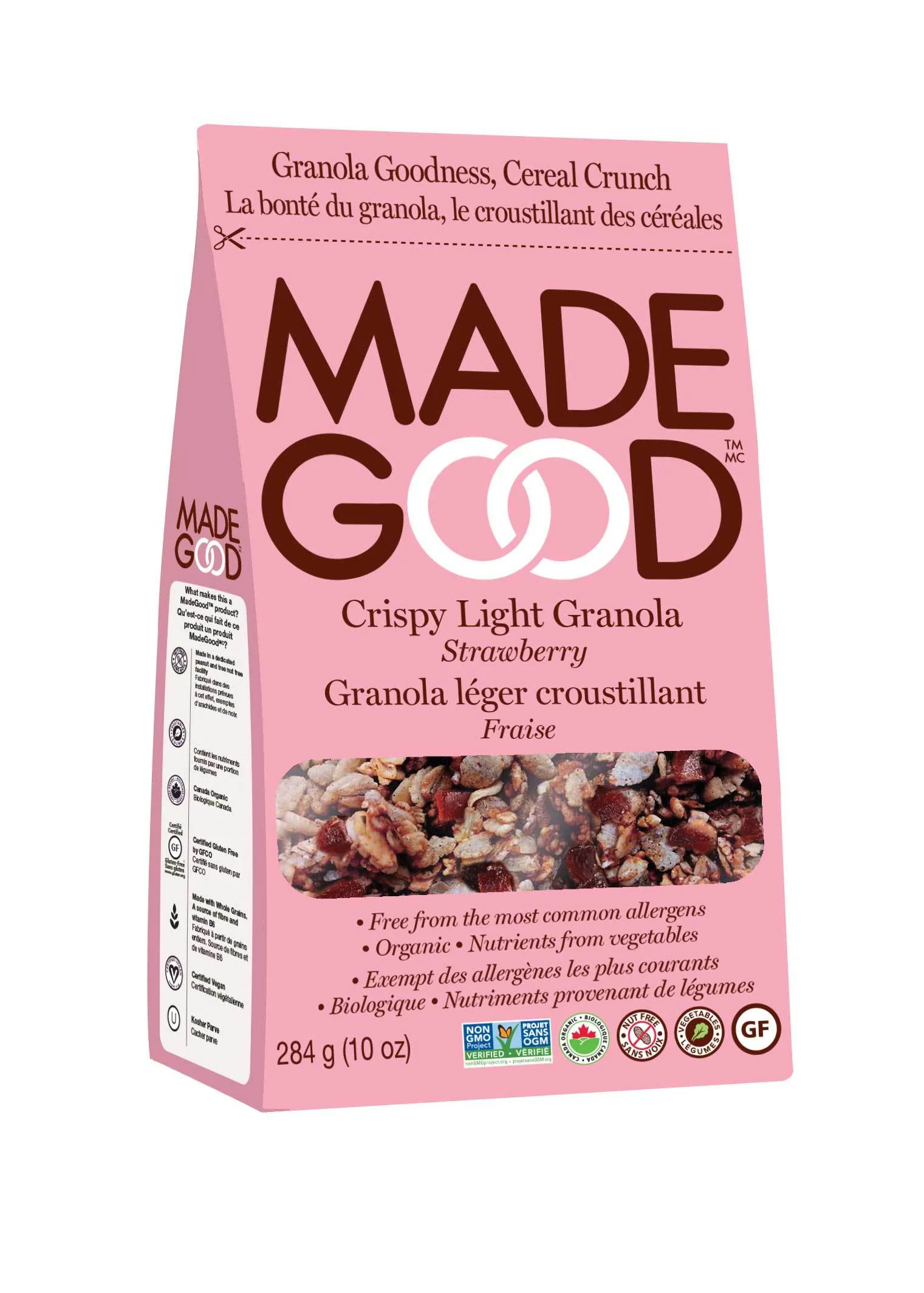 MadeGood - Organic Light Granola - Strawberry, 284 g