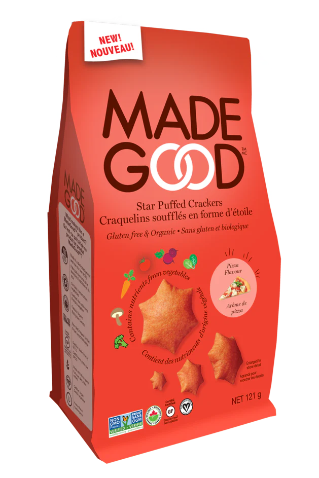MadeGood - Organic Star Puffed Crackers, Pizza, 120 g