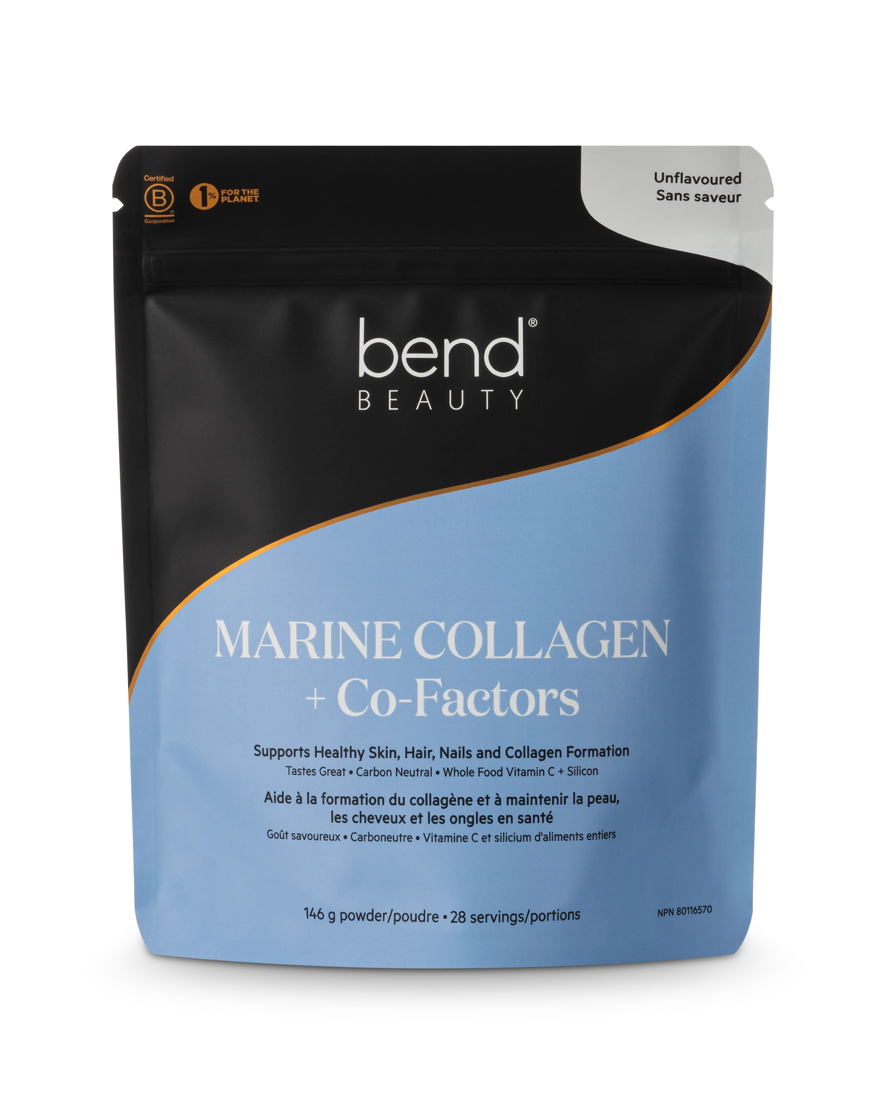 Bend Beauty - Marine Collagen + Co-Factors Unflavoured - 146 g