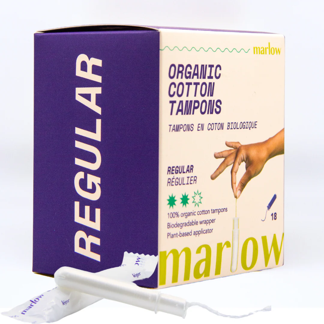 Marlow - Cotton Tampons - Regular, 18 Count