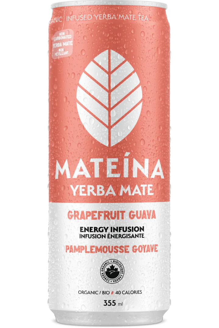 Mateina - Yerba Mate - Grapefruit Guava, 355 mL
