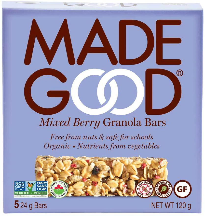 MadeGood - Mixed Berry Granola Bar, 5x24g