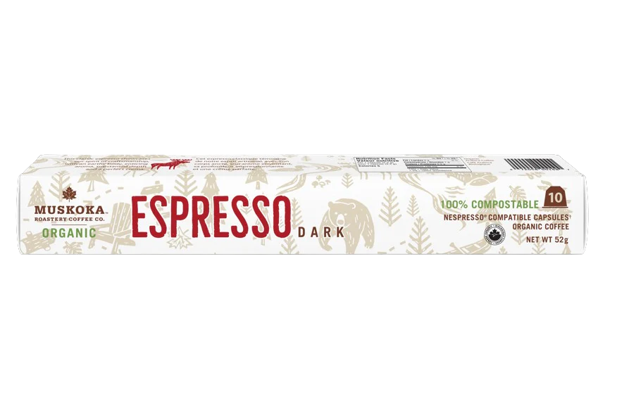 Muskoka Roastery Coffee Co. - Espresso - Compostable Pods, 52 g