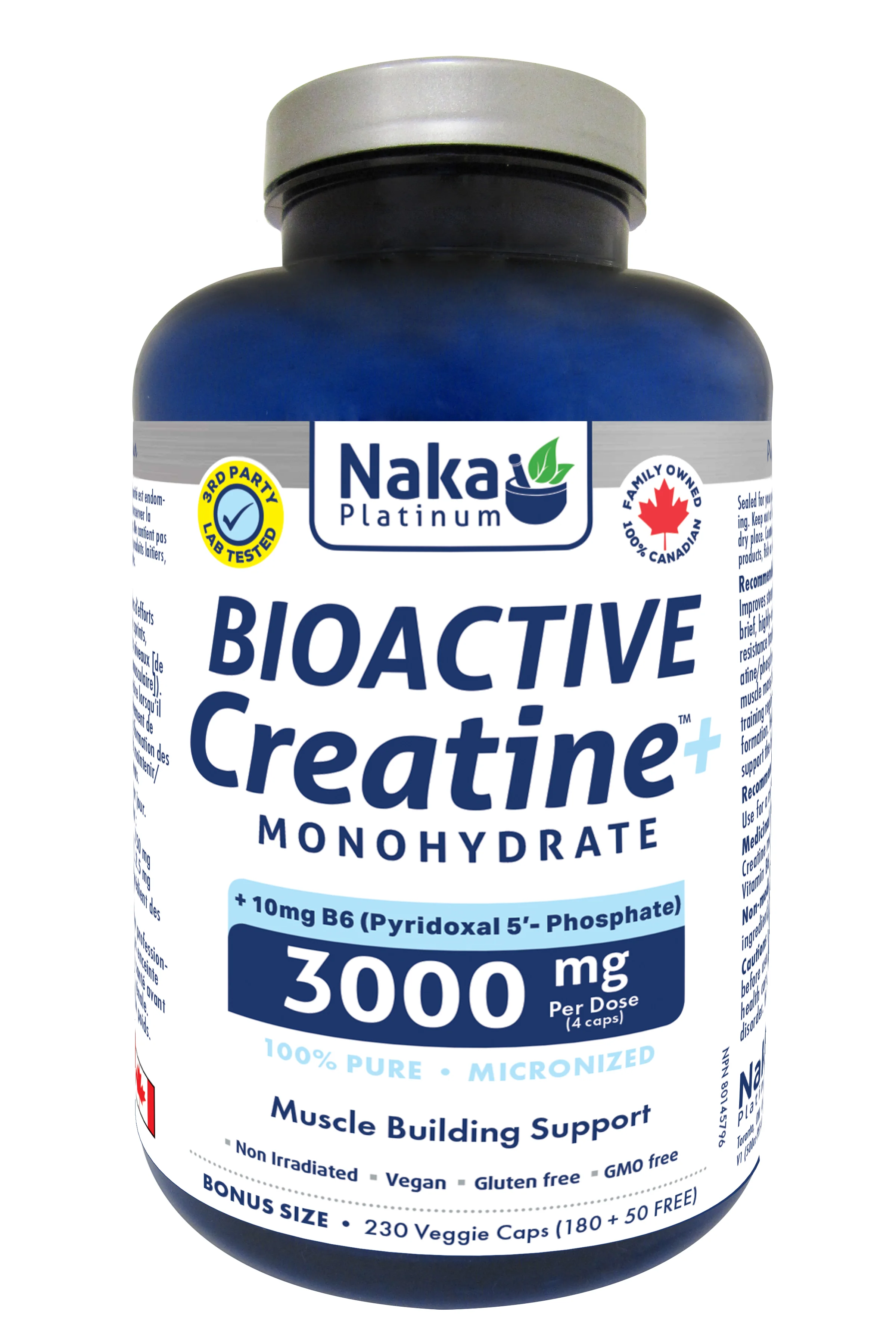 Naka Platinum - BioAct Creatine +, 230 Vcaps