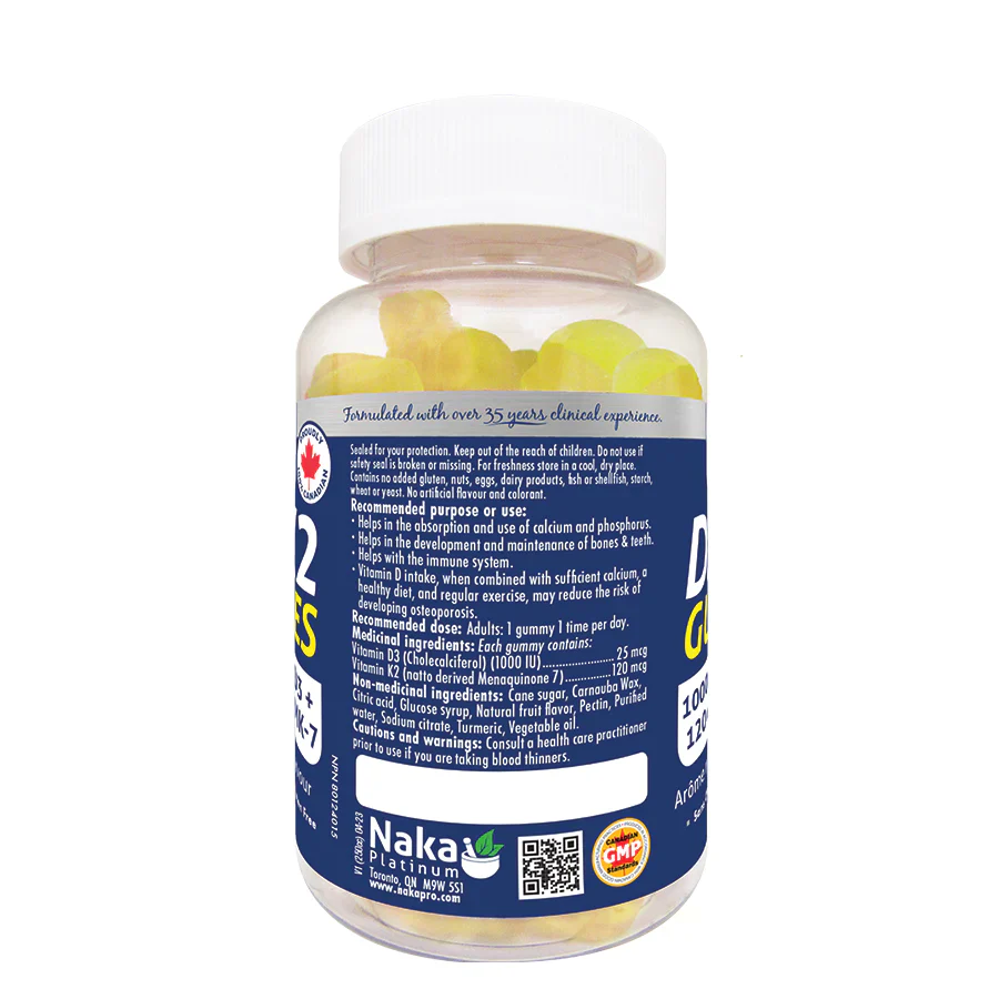 Naka Platinum - D3 + K2 Gummies, 60 Gummies - Image 2