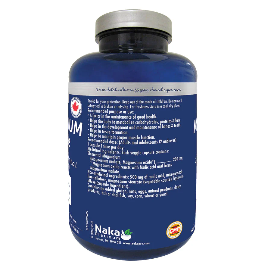 Naka Platinum - Magnesium Malate, 200 Vcaps - Image 2