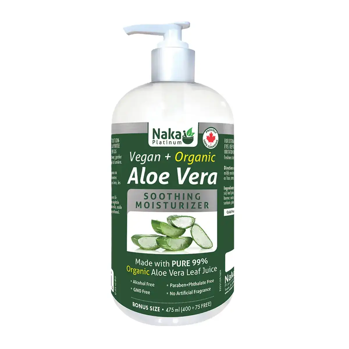 Naka Platinum - Organic Aloe Gel, 475 mL