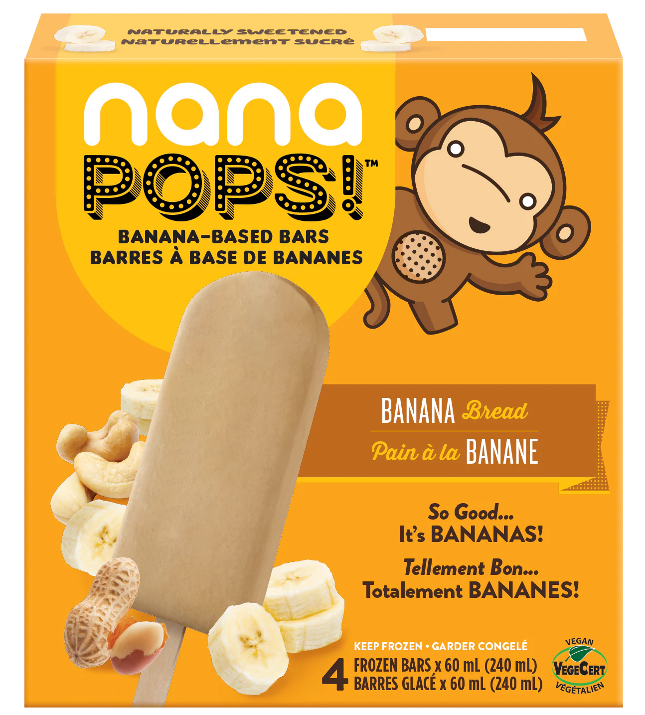 Nanashake - Banana Bread Nanapops, 240 mL