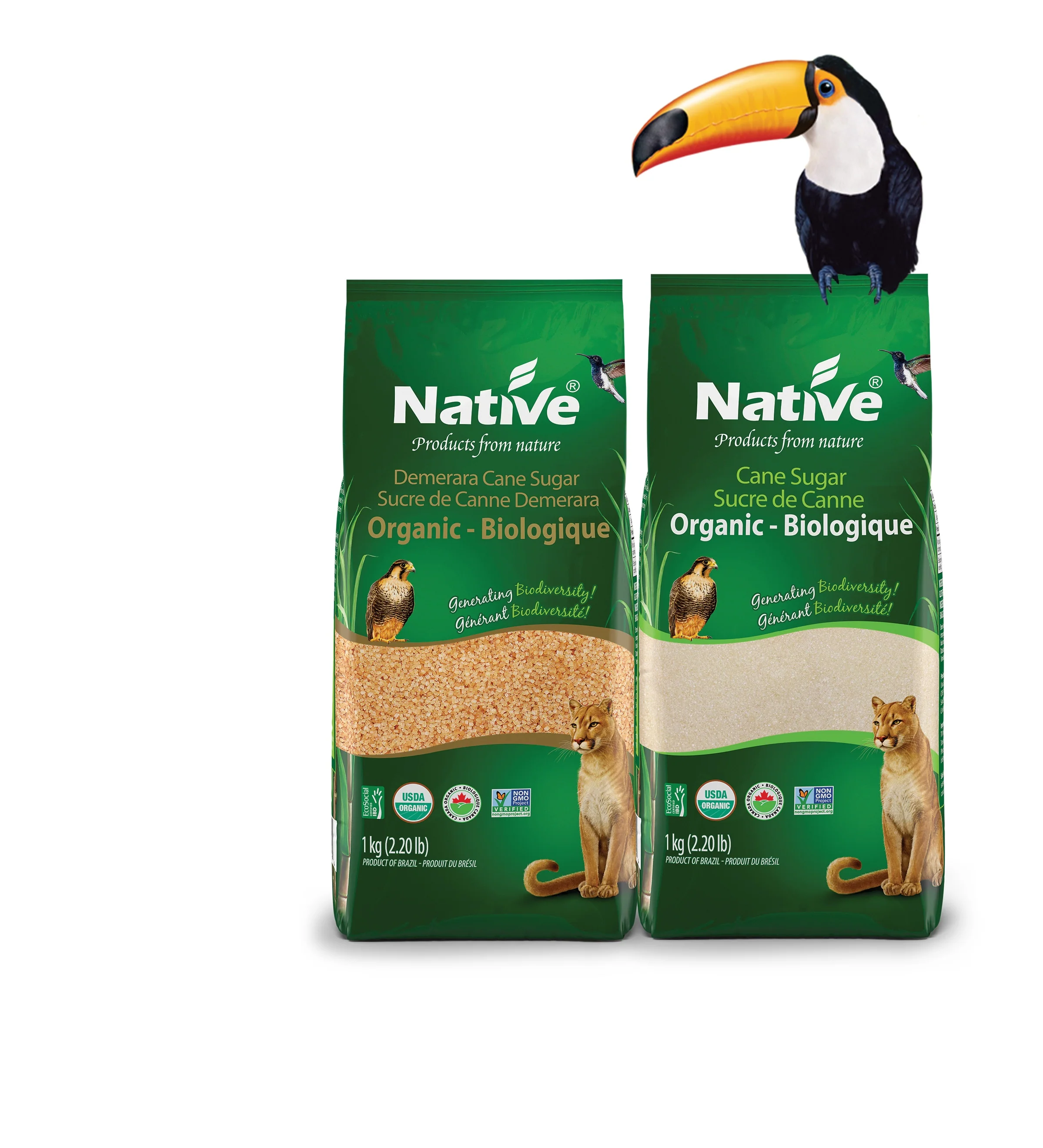 Native - Crystal Cane Sugar, 1 kg