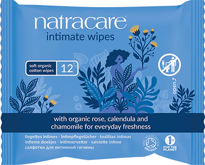 Natracare - Organic Cotton Wipes, 12 wipes