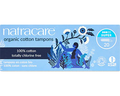 Natracare - Super - Organic All Cotton Tampon, 20 Tampons