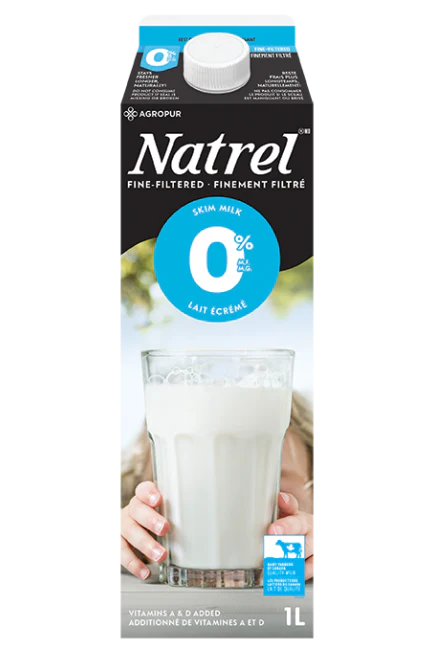 Natrel - Fine Filtered Skim Milk, 1 L