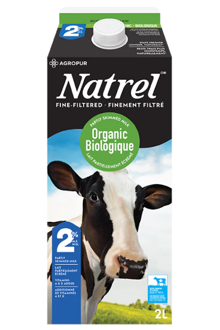 Natrel - Organic Fine-Filtered 2% Milk, 2 L