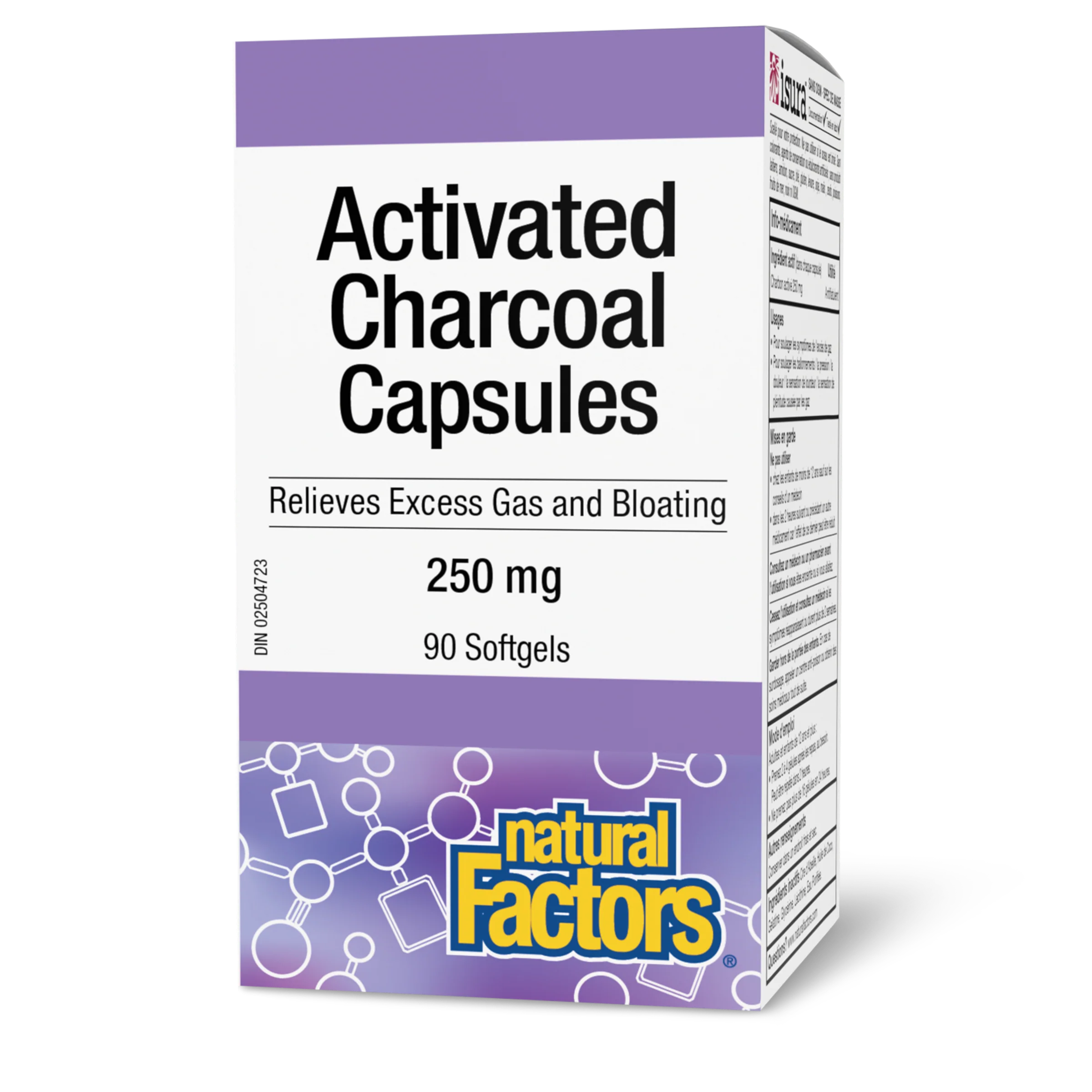 Natural Factors - Activated Charcoal 250 mg, 90 SG