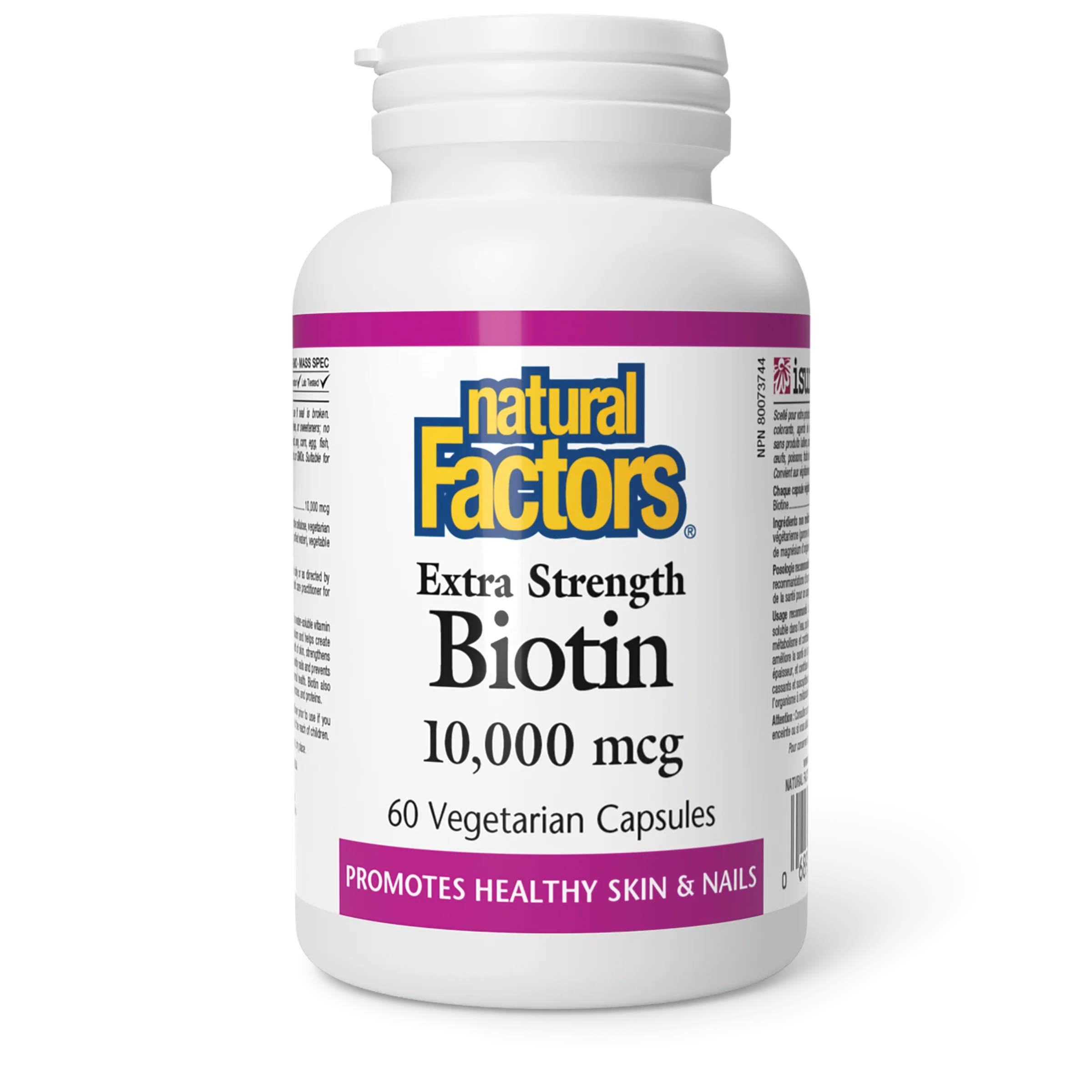 Natural Factors - Biotin 10,000mcg, 60 VCAPS