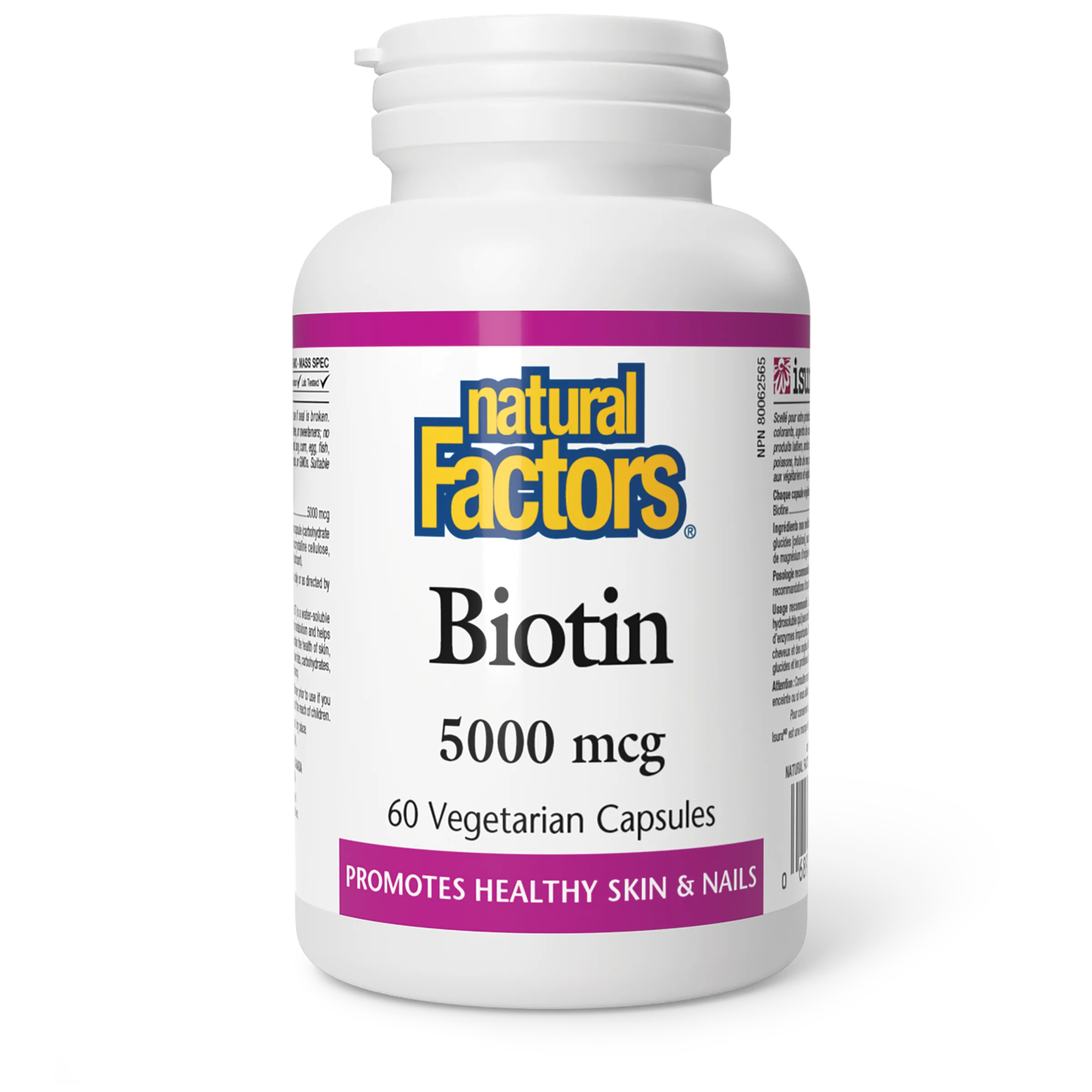Natural Factors - Biotin 5000mcg, 60 VCAPS
