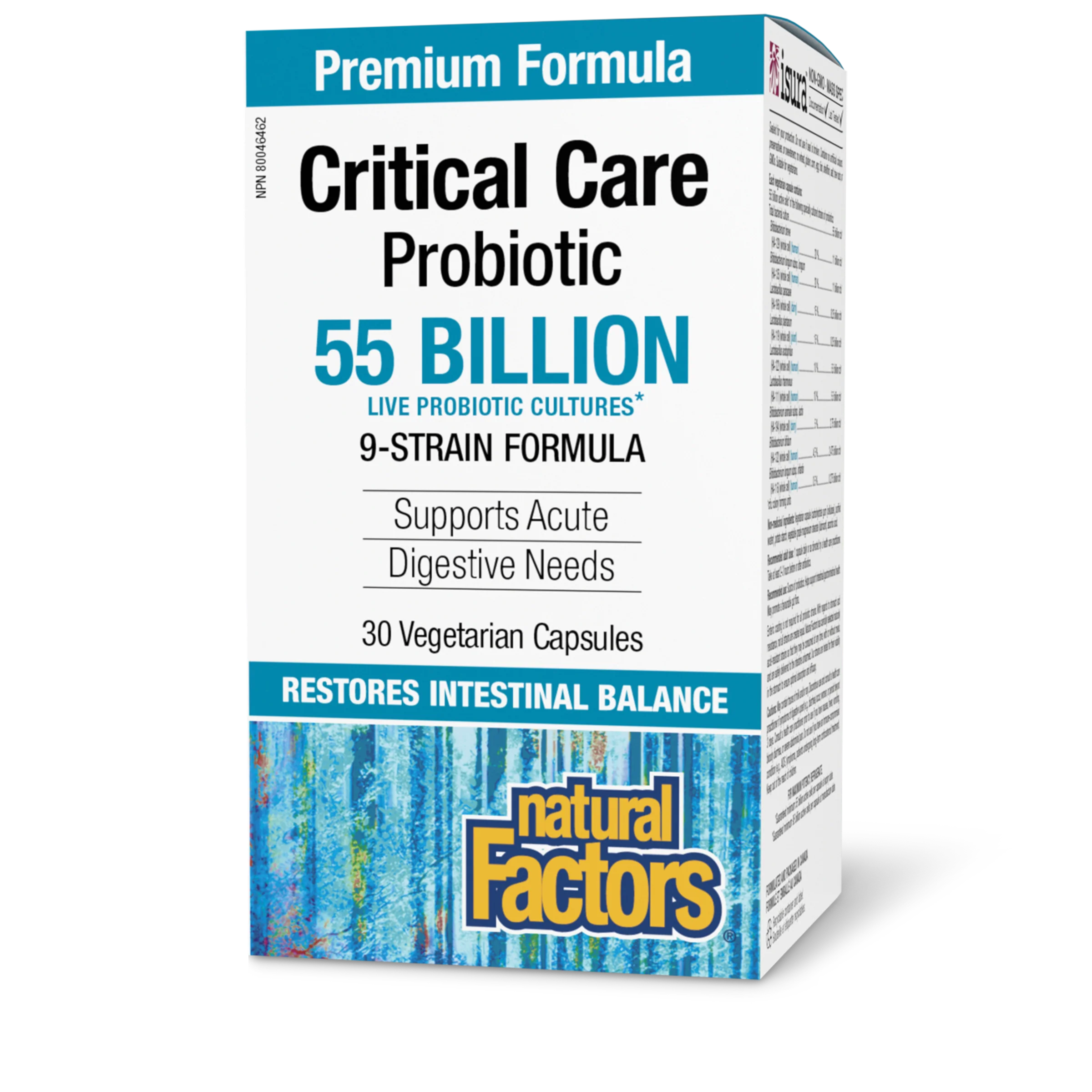 Natural Factors - Critical Care Probiotic 55B, 30 VCAPS