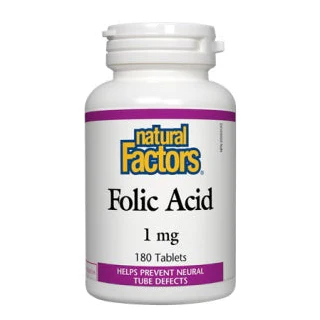 Natural Factors - Folic Acid 1mg, 90 tabs