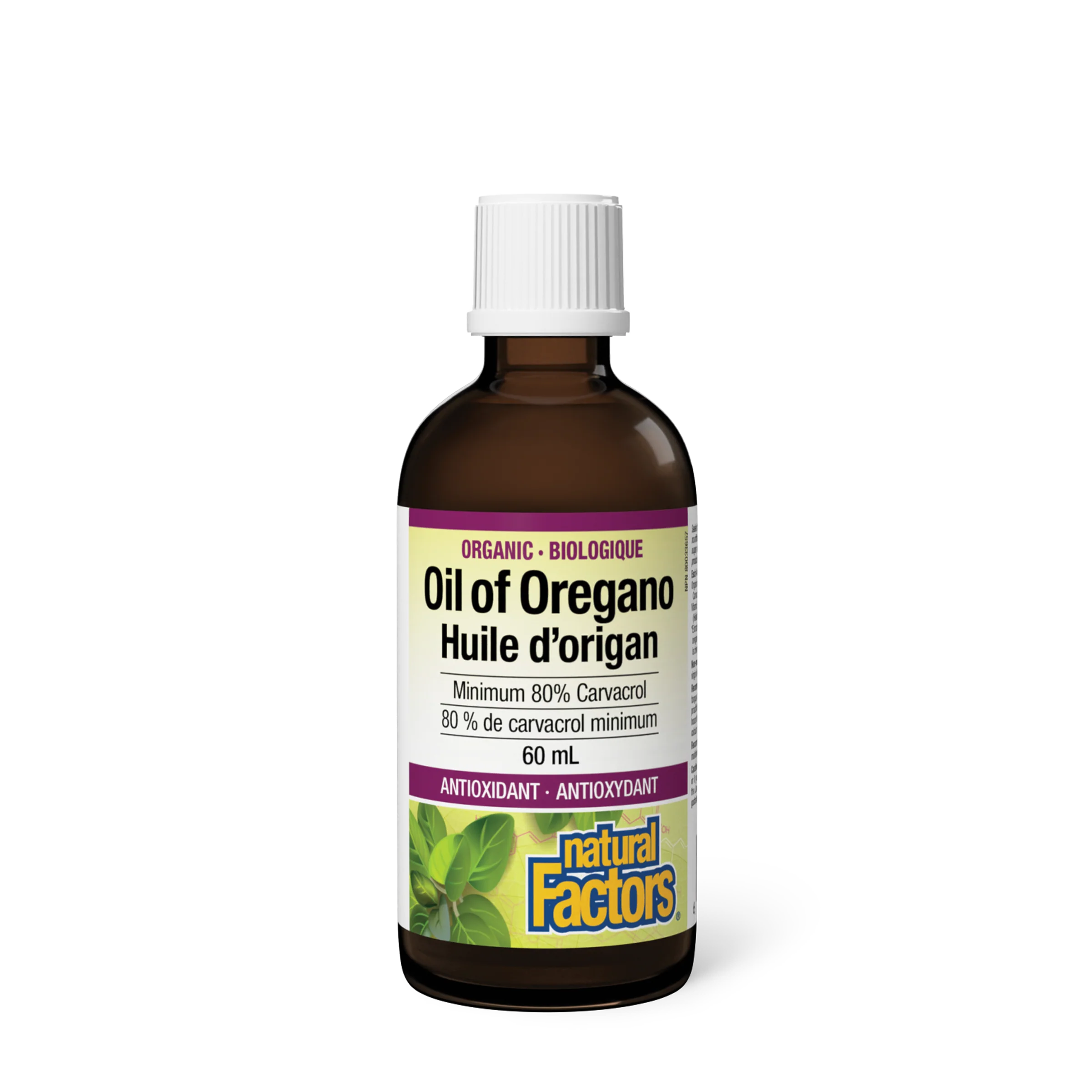 Natural Factors - Organic Oil Of Oregano, 60ml