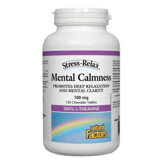 Natural Factors - Stress Relax, Mental Calmness, 100mg/120 chews