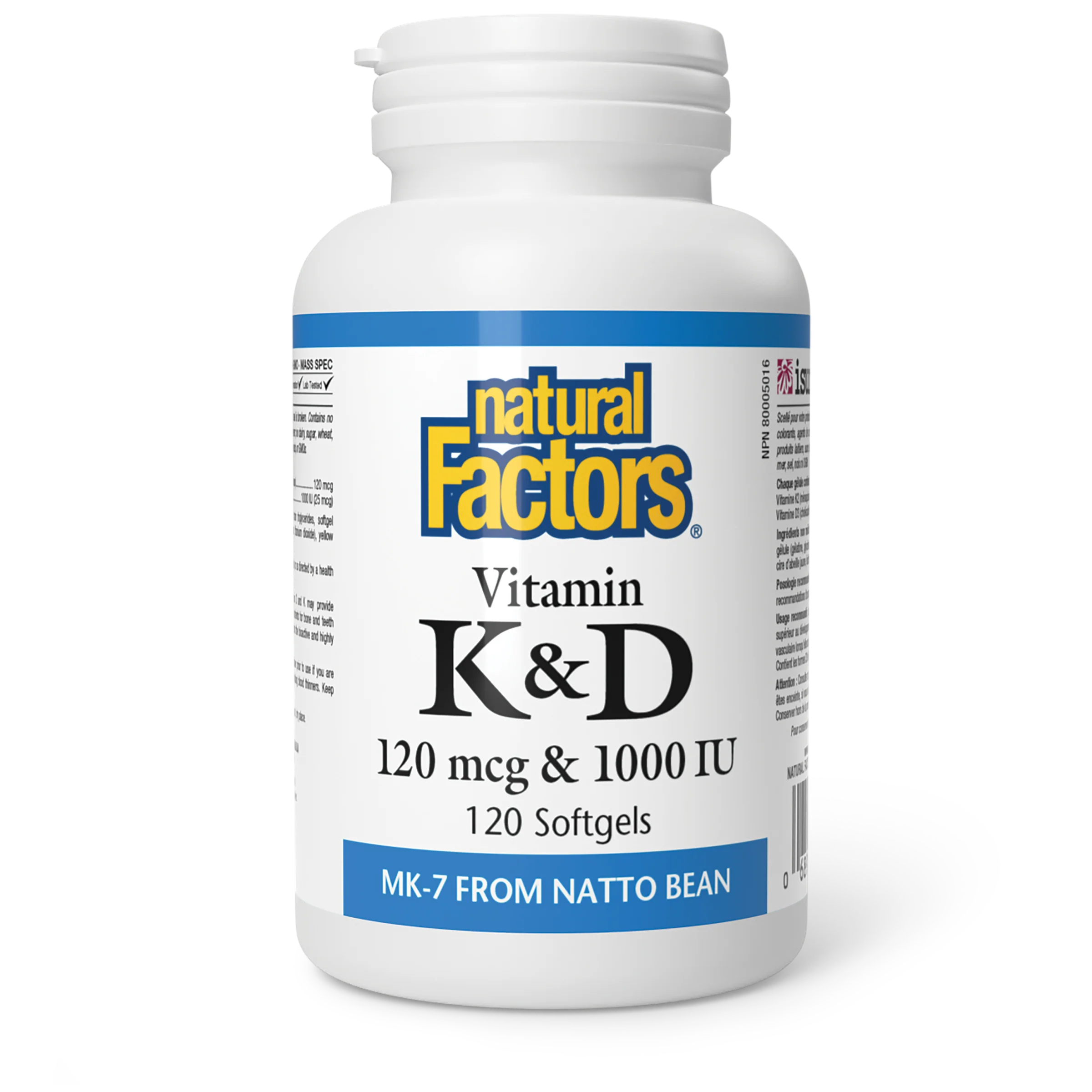 Natural Factors - Vitamin K & D, 120 SG