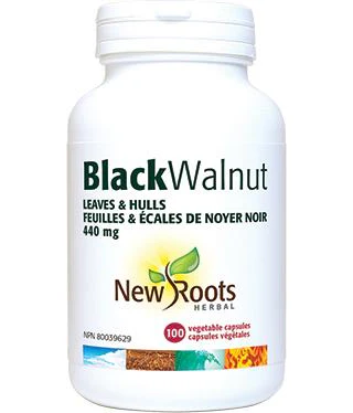 New Roots Herbal - Black Walnut Leaves & Hulls, 100 CAPS