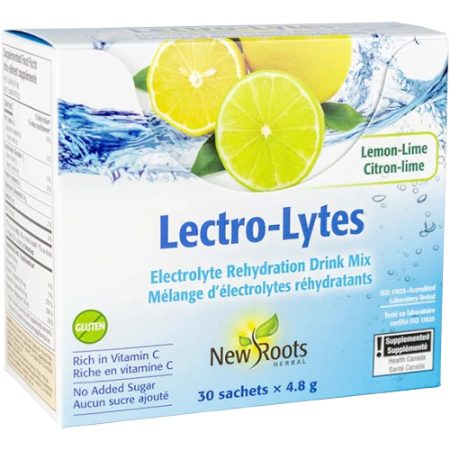 New Roots Herbal - Lectro-Lytes Lemon-Lime Drink Mix, 30x4.8 g