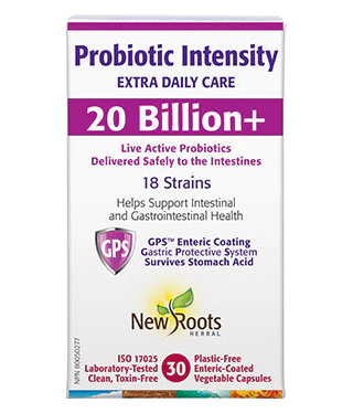 New Roots Herbal - Probiotic Intensity Extra Daily Care 20 Billion+, 30 Vegetable Capsules