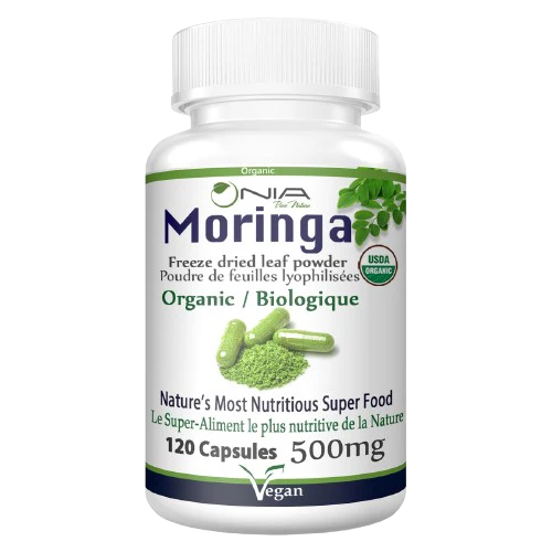 Nia Pure Nature - Organic Moringa, 120 Capsules