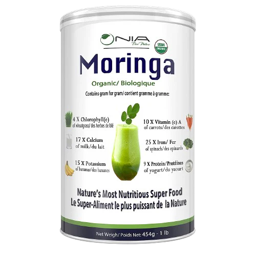 Nia Pure Nature - Organic Moringa Powder, 454 g