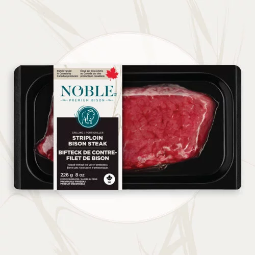 Noble Bison - Bison - Striploin Steak, 226 g
