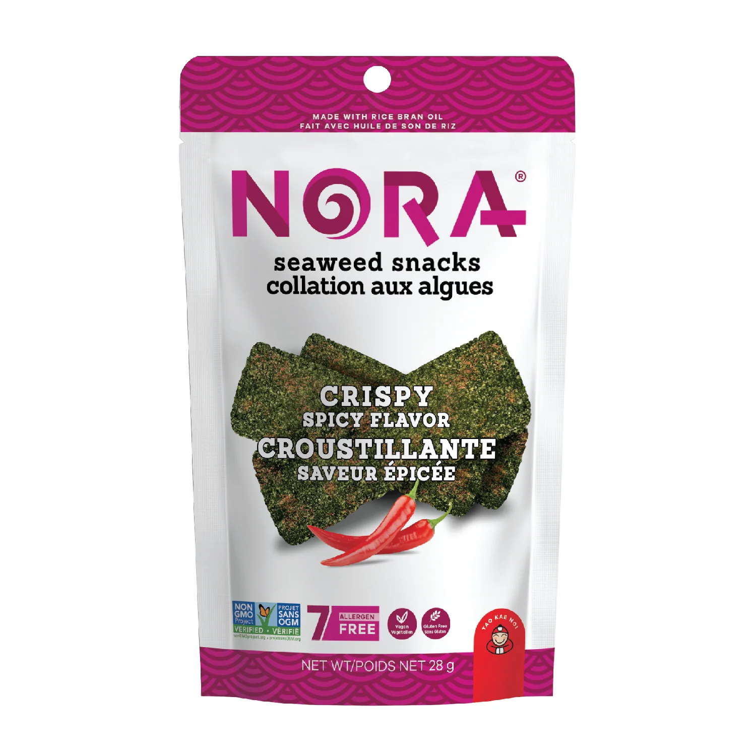 Nora Seaweed - Crispy Seaweed Spicy, 28 g