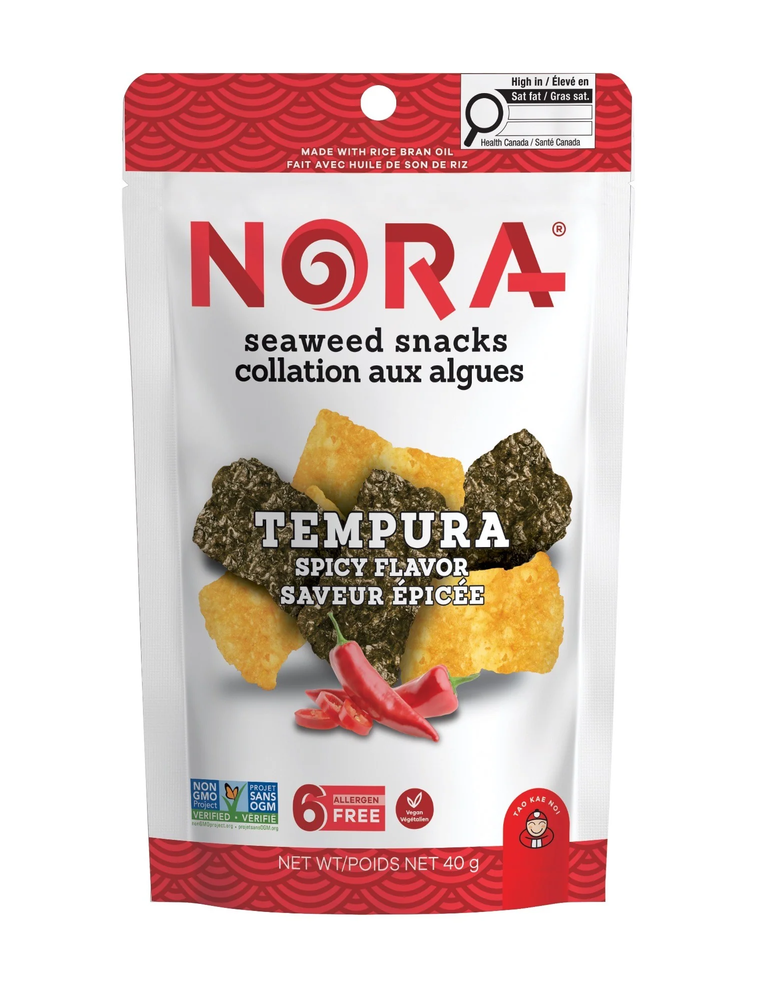 Nora Seaweed - Tempura Seaweed Spicy, 40 g