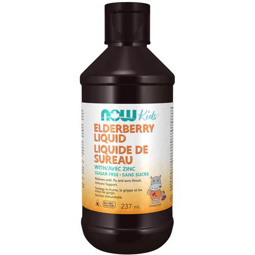 NOW - Kids Elderberry Liquid With Zinc, 237 mL