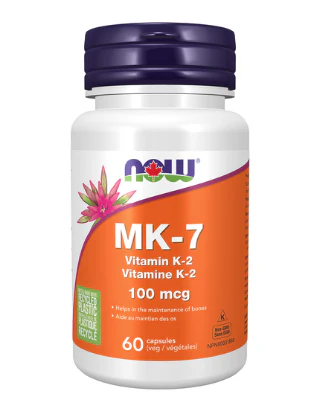 NOW - MK-7 Vitamin K-2 100 mcg, 60 Vcap