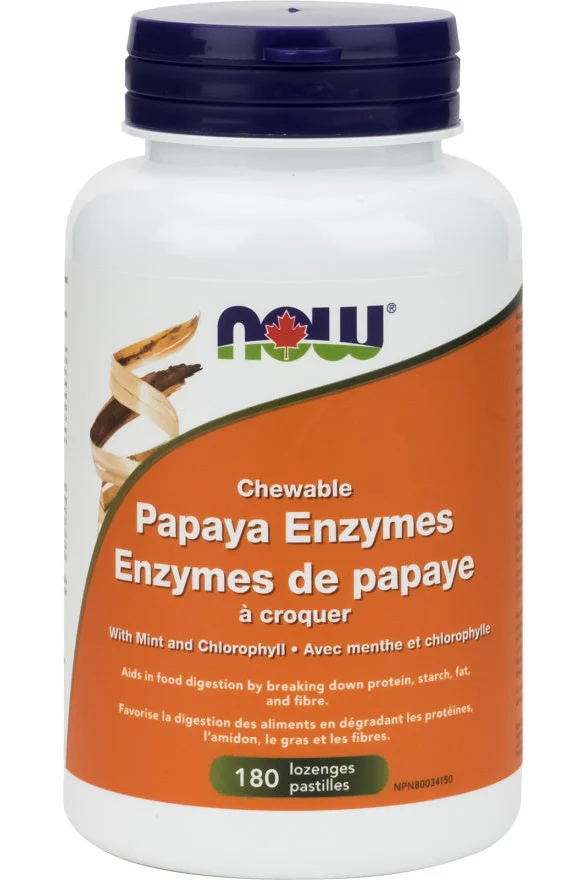 NOW Papaya Enzymes 180 chewable tabs