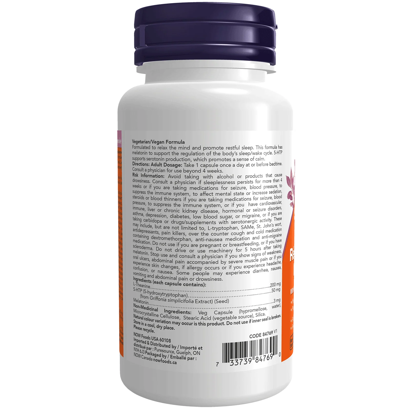 NOW - Sleep Regimen 3-in-1 + Melatonin, 90 VCAPS - Image 2