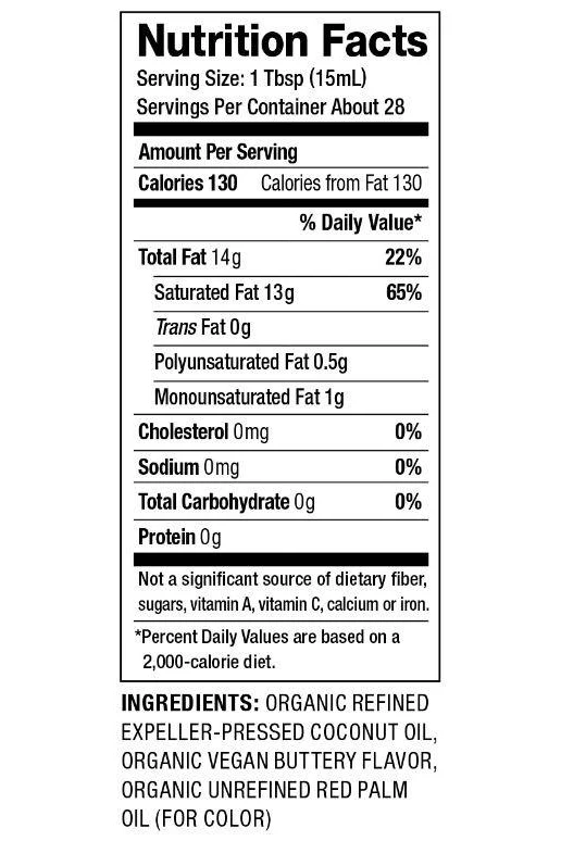 Nutiva - Coconut Oil Butter Flavour, 414 mL - Image 2