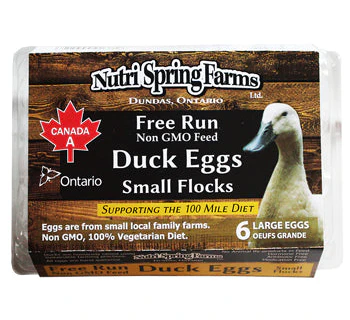 Nutri Spring Farms - Free Run Duck Eggs, 6 Large