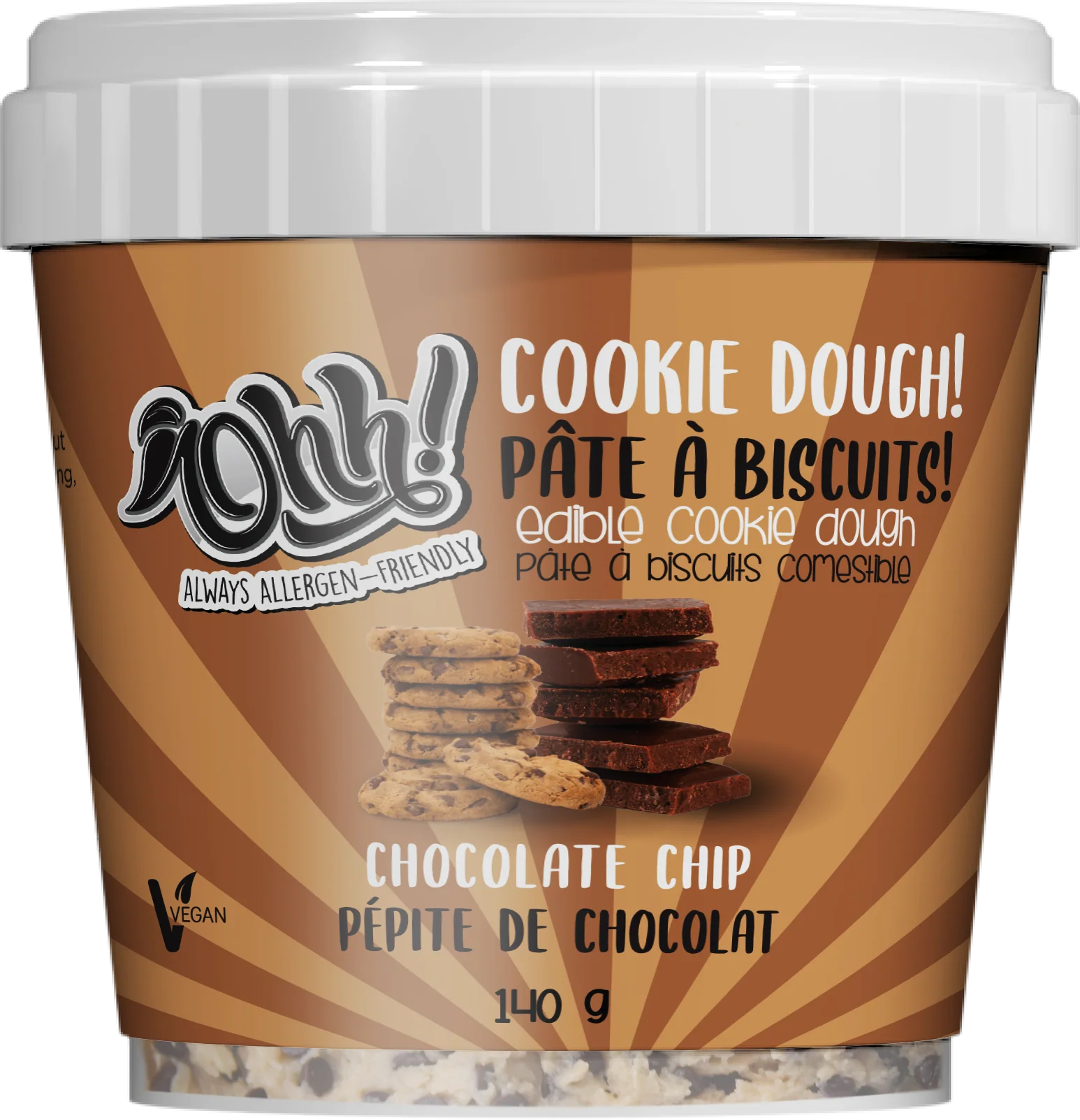 Ohh! Foods - Cookie Dough - Chocolate Chip, 140 g