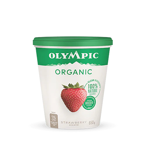 Olympic - Organic Strawberry Yogurt, 650 g