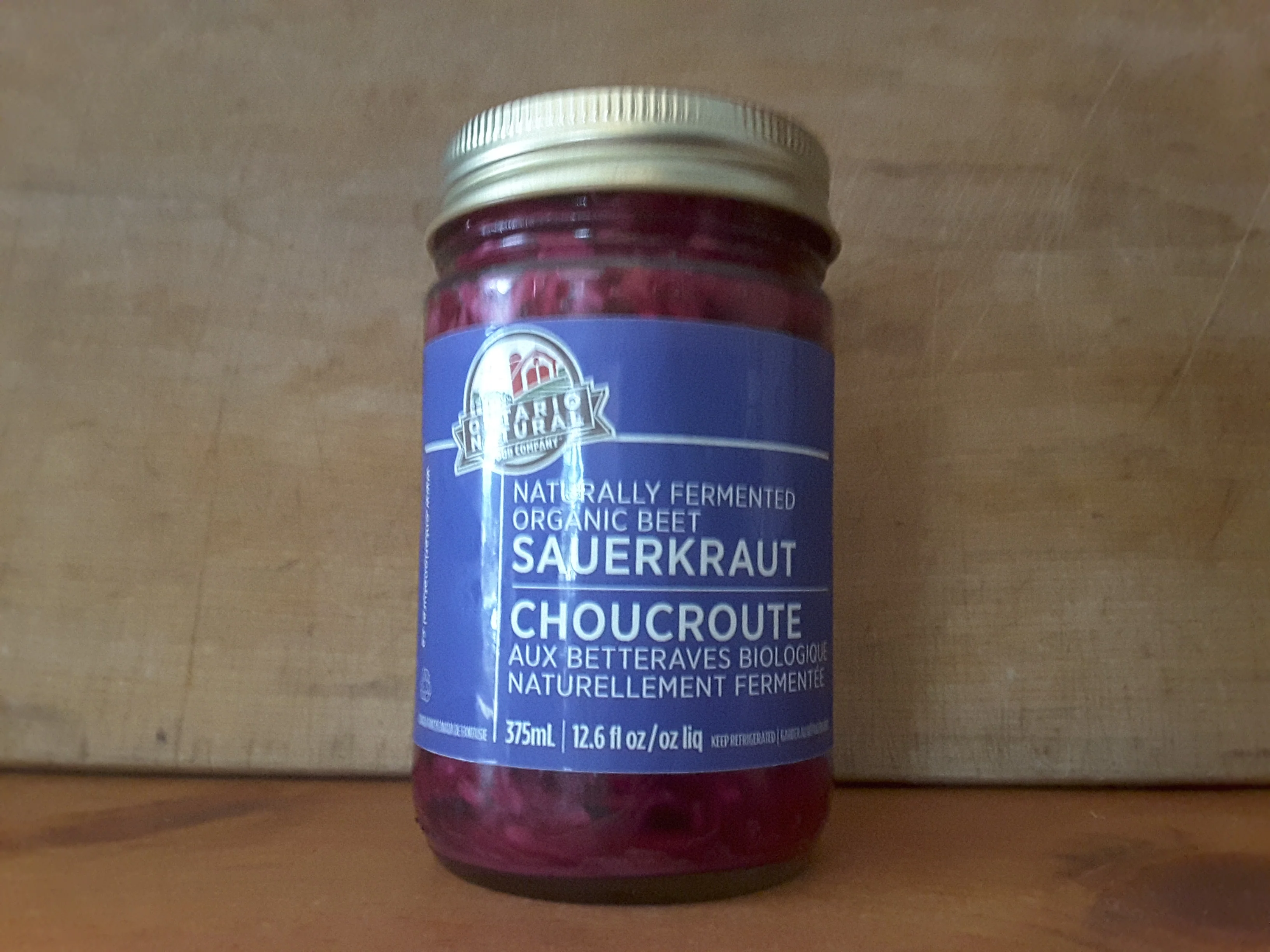 Ontario Natural - Organic Beet Sauerkraut, 375 mL