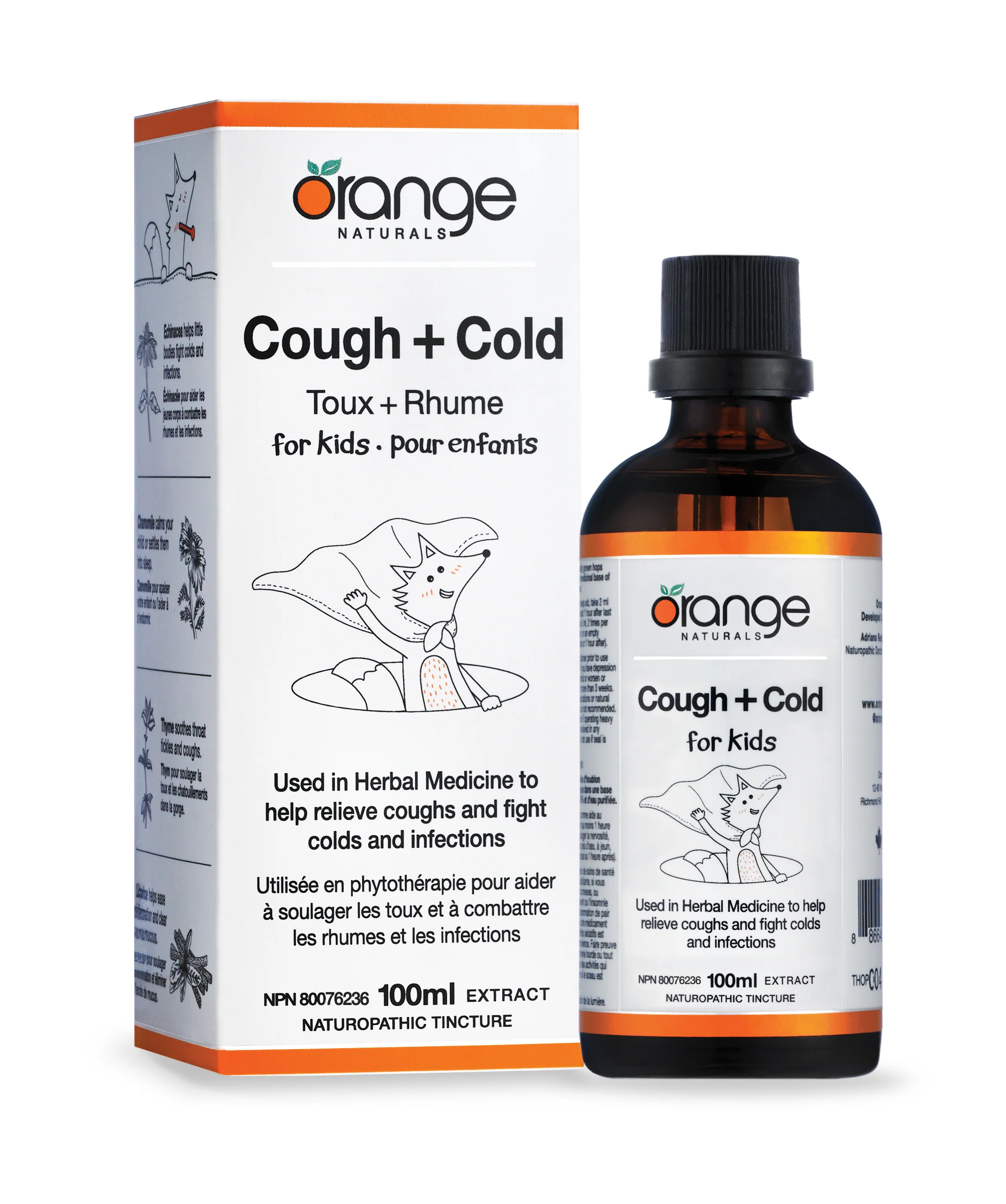 Orange Naturals - Cough + Cold Tincture for Kids, 100 mL
