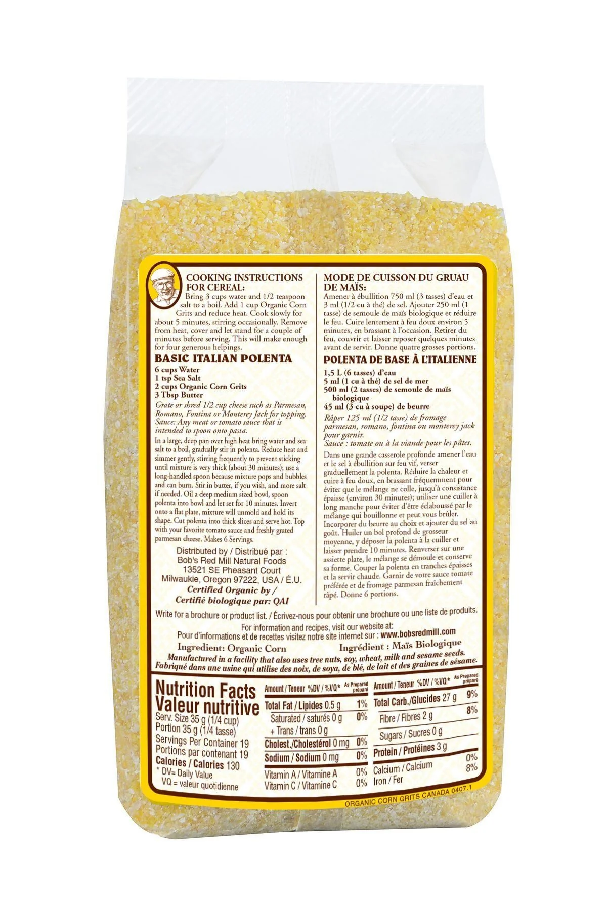 Bob's Red Mill - Organic Corn Grits (Polenta), 680 g - Image 2